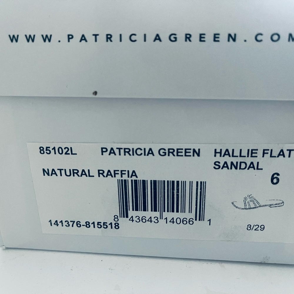 Patricia Green Natural Raffia Flat Sandals - Picture 3 of 3